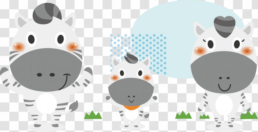 Cartoon Download - Animation - Zebra Family Transparent PNG