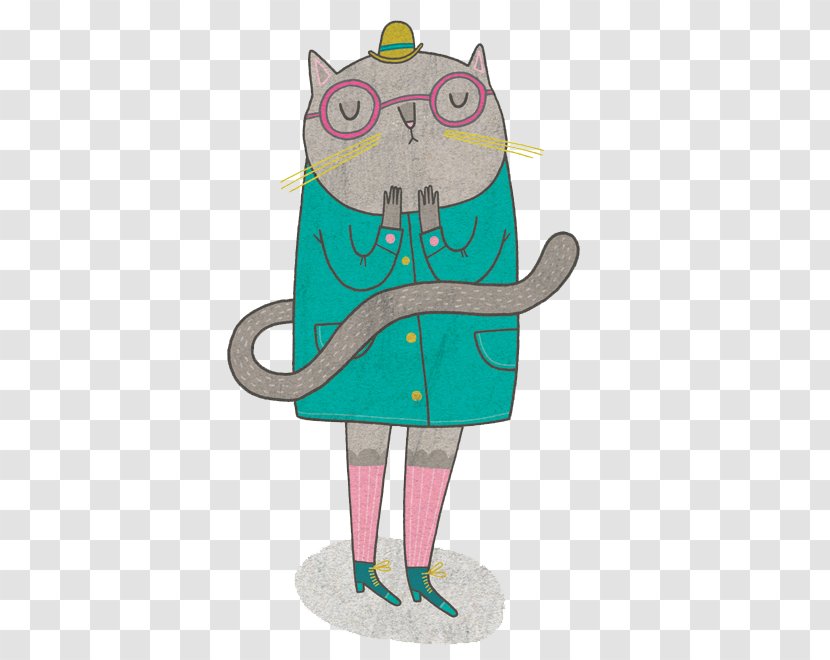 Stutenkerl Drawing Illustrator Idea Illustration - Artist - Blue Cartoon Cat Transparent PNG