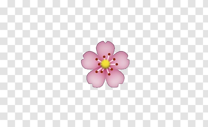 IPhone Emoji Flower Emoticon - Heart - Peach Blossom Transparent PNG