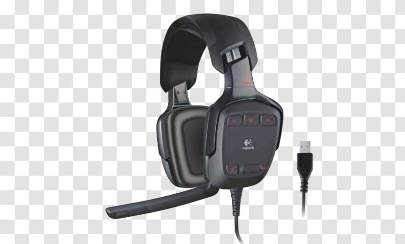 Headphones Headset Logitech G35 7.1 Surround Sound Transparent PNG