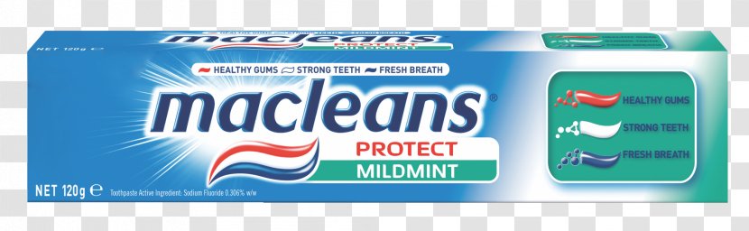 Maclean's Toothpaste Brand Tooth Enamel Human - Fresh Mint Transparent PNG