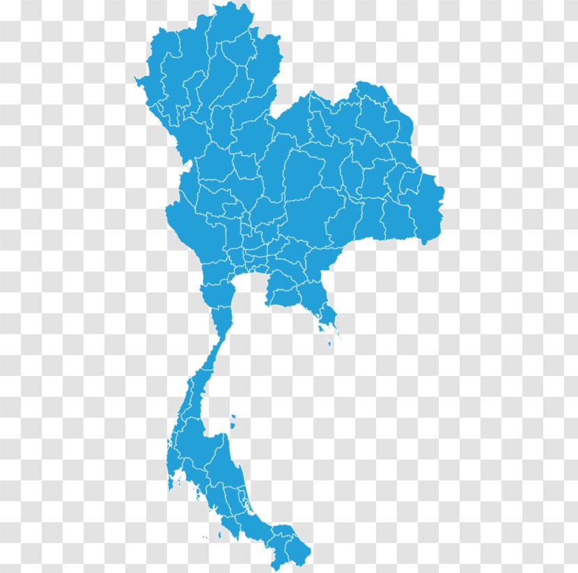 Thailand Vector Map - Ecoregion Transparent PNG