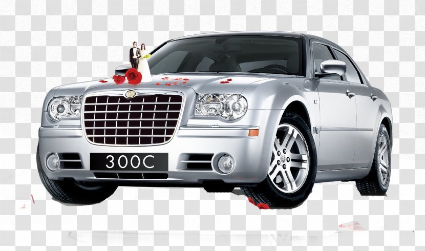 Car Chrysler 300 Wedding - Vehicle - Decorated Transparent PNG