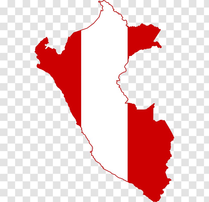 Flag Of Peru Map - Black And White - Cliparts Transparent PNG