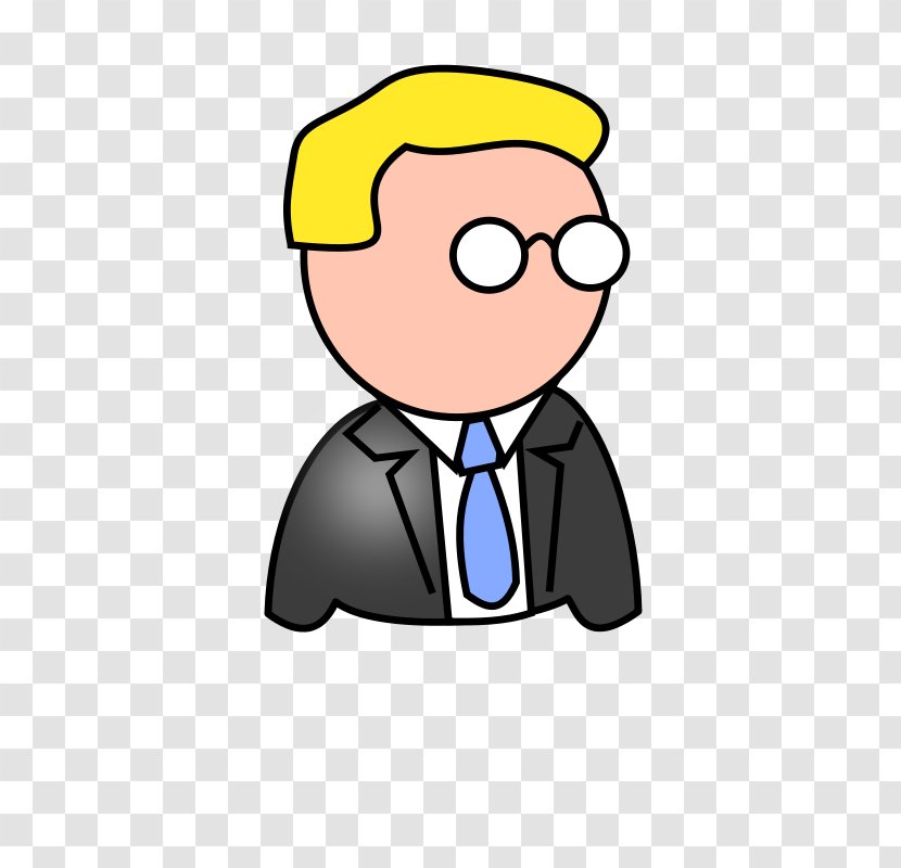 Businessperson Clip Art - Tree - Cartoon Yellow-haired Man Suit Transparent PNG