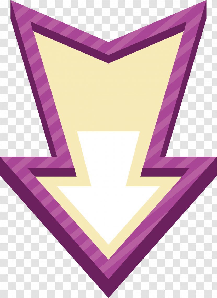 Arrow Euclidean Vector - Triangle - The Downward Purple Transparent PNG
