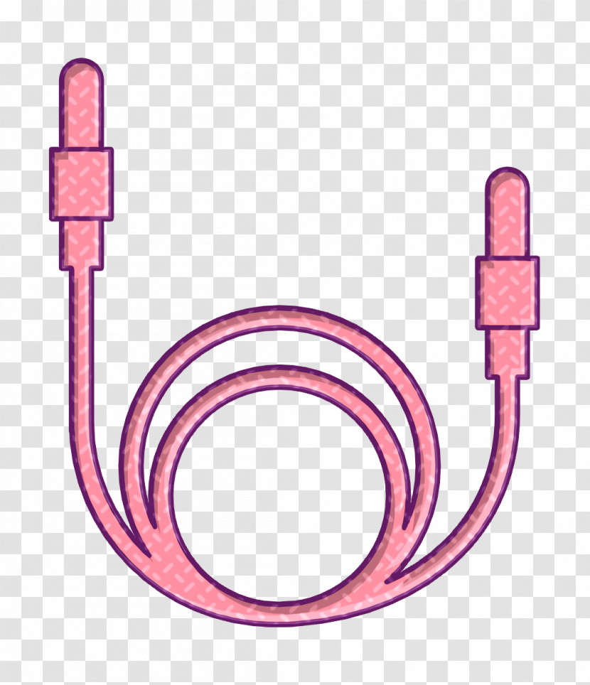 Technology Elements Icon Electronic Icon Sound Cable Icon Transparent PNG