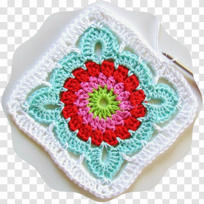 Crochet Granny Square Knitting Motif Pattern Transparent PNG
