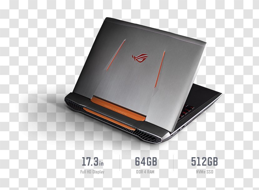 Netbook Computer Hardware Laptop Republic Of Gamers Gaming Notebook-G752 Series - Silhouette Transparent PNG