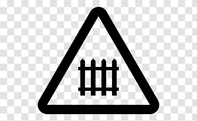 Traffic Sign Rail Transport Road - Black And White Transparent PNG