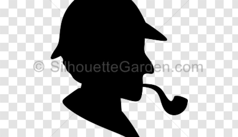 Silhouette Neck Clip Art - Headgear - Detective Transparent PNG