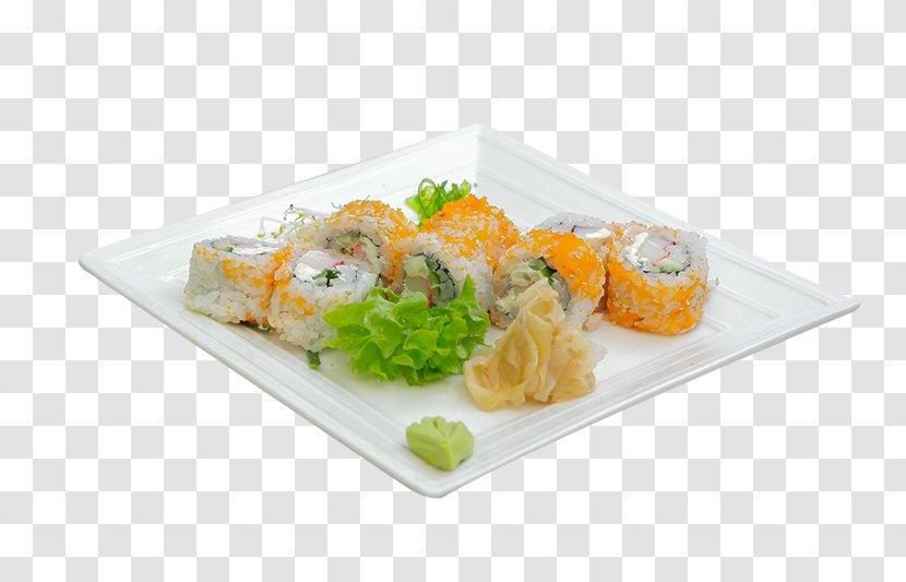 California Roll Sashimi Vegetarian Cuisine Plate Platter - Asian Food Transparent PNG