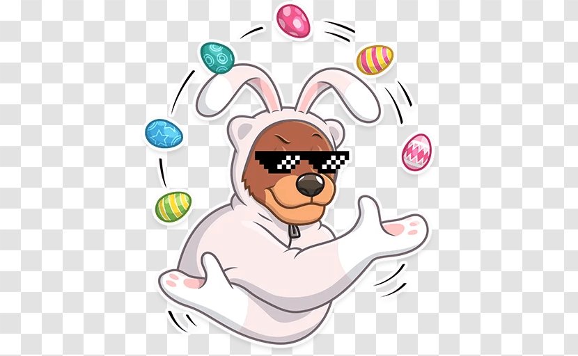 Easter Sticker Screenshot Bear Clip Art - Cartoon Transparent PNG