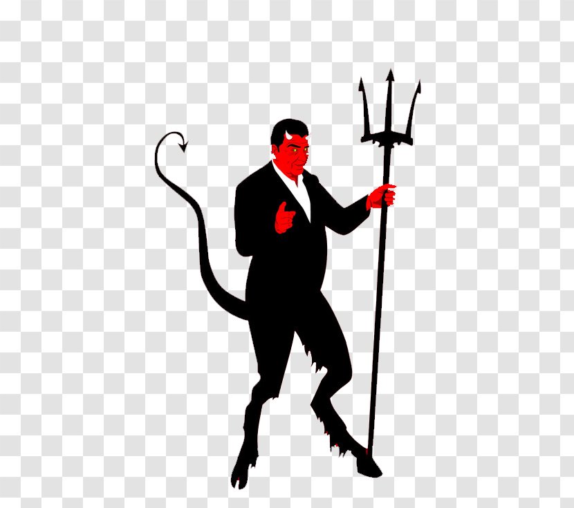 Clip Art - Silhouette - Hand Painted Demon Man Free Of Charge Transparent PNG