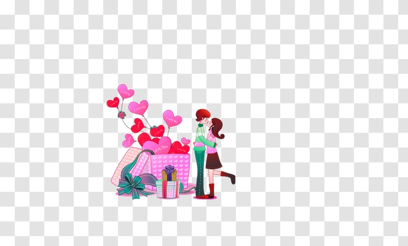 Cartoon Romance - Art - Valentine's Day Transparent PNG
