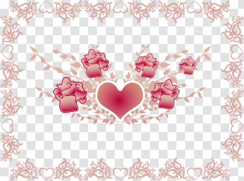 Valentine's Day Heart Flower - Floral Design Transparent PNG