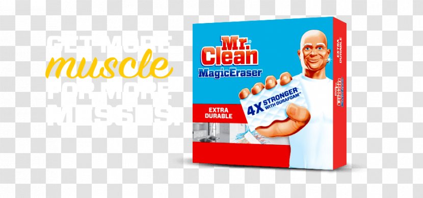 Mr. Clean Eraser Cleaning Waste Brand - Foam - Supplies Transparent PNG