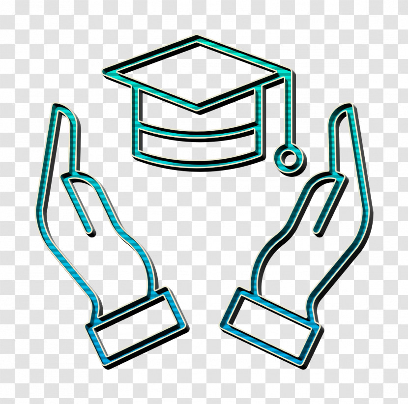 School Icon Loan Icon Hands Icon Transparent PNG