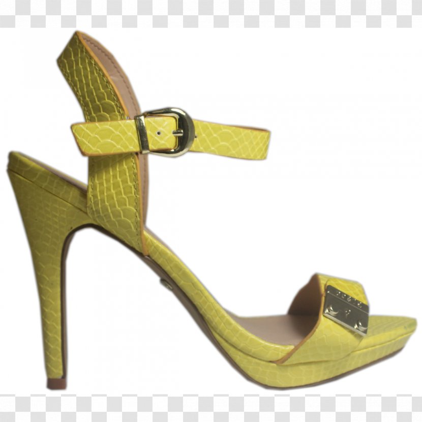 Footwear Shoe Yellow Sandal Beige - Brown - High Heel Transparent PNG