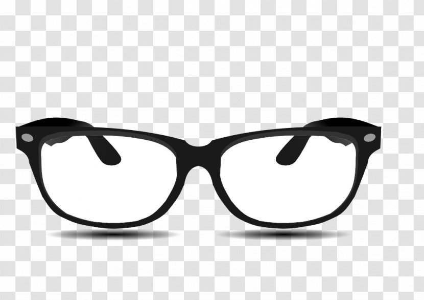 Glasses Nerd Clip Art - Black And White - Illustration Transparent PNG