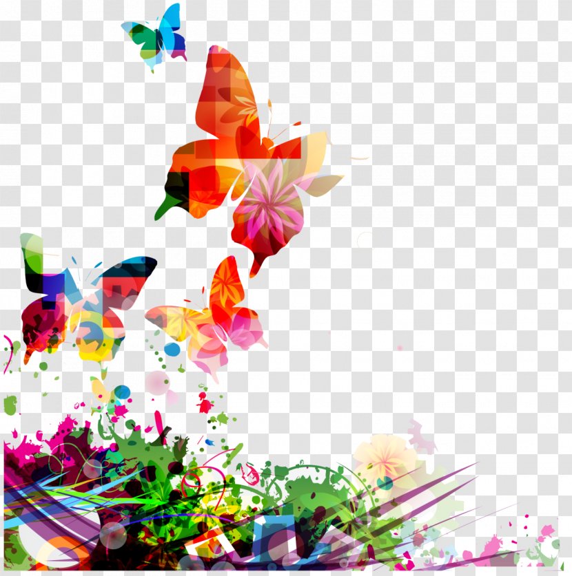 Butterfly Flower Stock Photography - Silhouette - Wall Transparent PNG