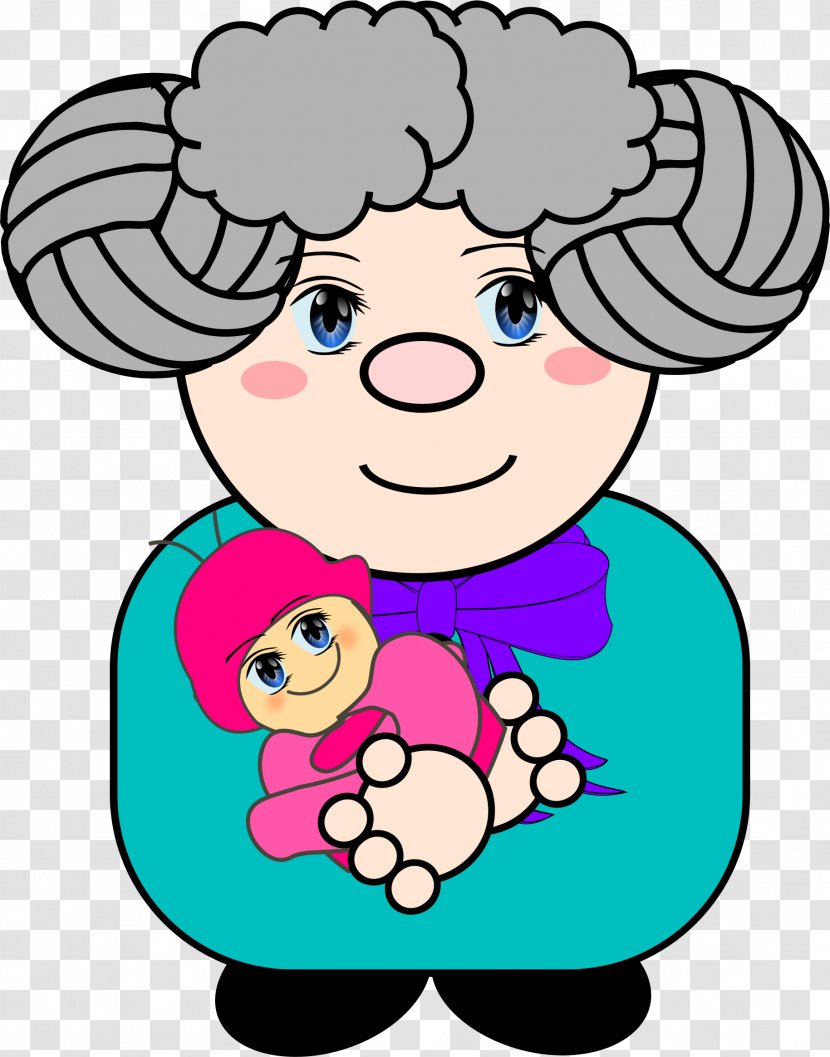 Cartoon Infant Grandparent Clip Art - Grandma Head Cliparts Transparent PNG