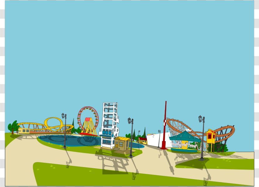 Wonderland Park Amusement Clip Art - Traveling Carnival - Cliparts Transparent PNG
