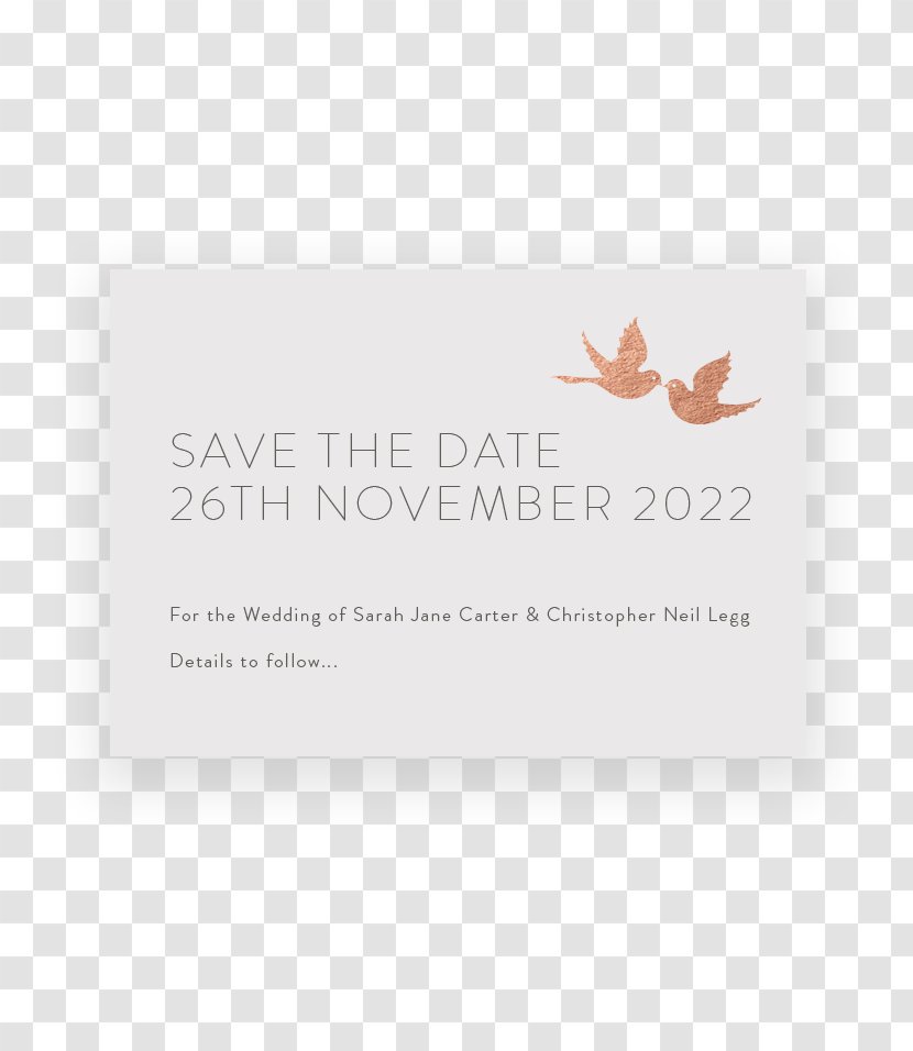 Brand Font - Text - Bird Wedding Invite Transparent PNG