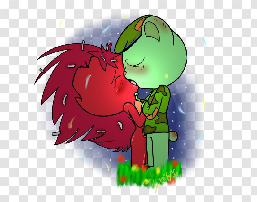 Flippy Flaky Cuddles Toothy DeviantArt - Heart - Watercolor Transparent PNG