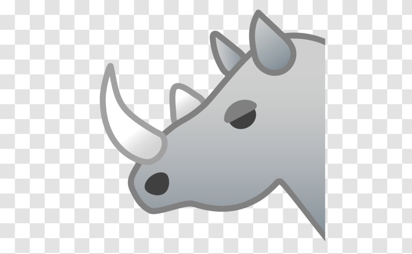 Emoji Rhinoceros Android Nougat - Tail Transparent PNG