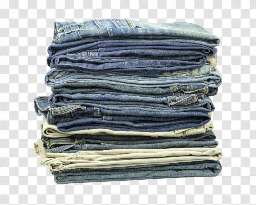 Jeans Stock Photography Clothing Denim - A Pile Of Multi-colored Transparent PNG