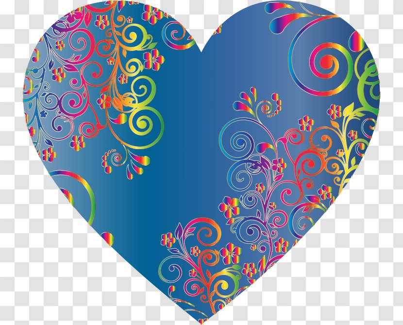 Flower Heart Clip Art - Cartoon - Colorful Decorative Transparent PNG