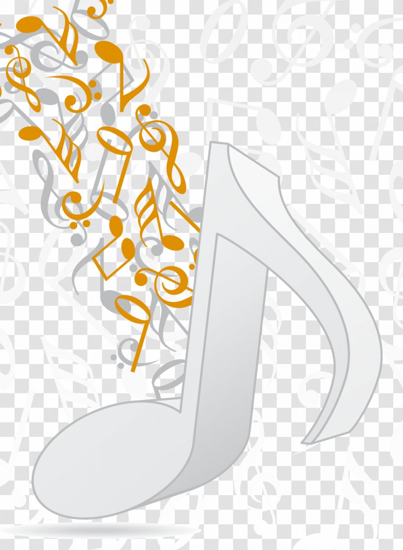 Musical Note Notation Staff - Cartoon - Vector Notes Floating Transparent PNG