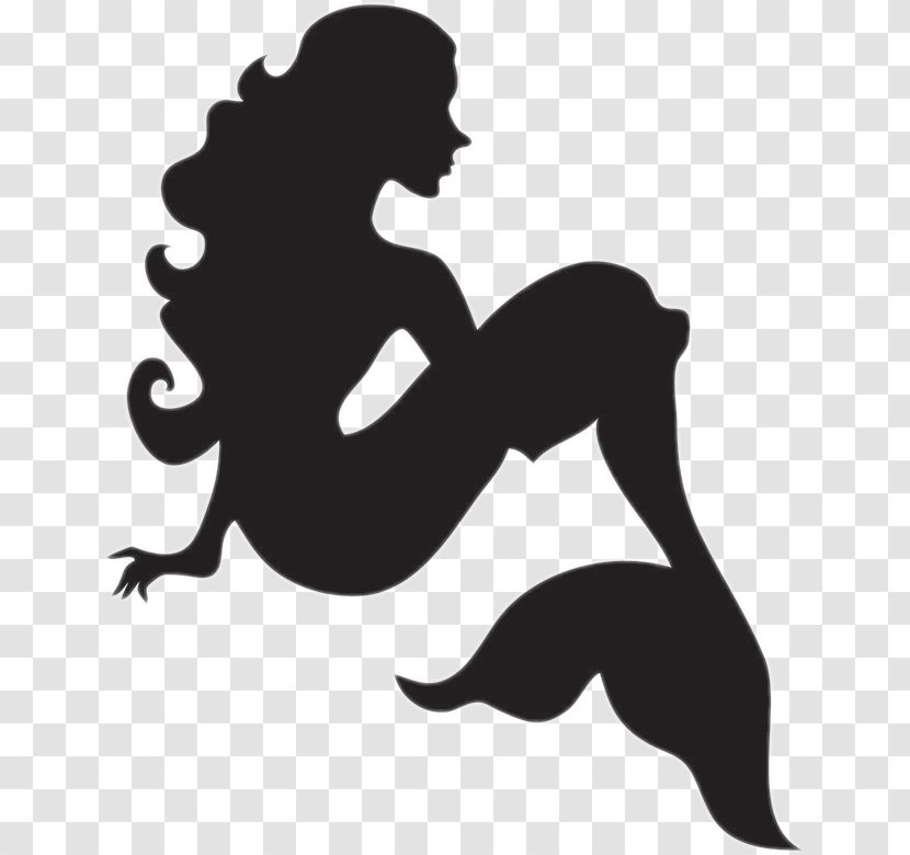 Clip Art Silhouette Mermaid Image Vector Graphics - Royaltyfree Transparent PNG