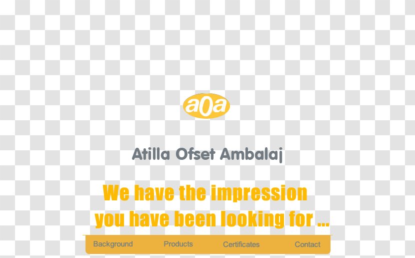 Logo Packaging And Labeling Atilla Ofset LINE Font - Yellow Transparent PNG