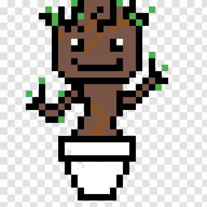 Baby Groot Pixel Art Drawing - Tree - Youtube Transparent PNG