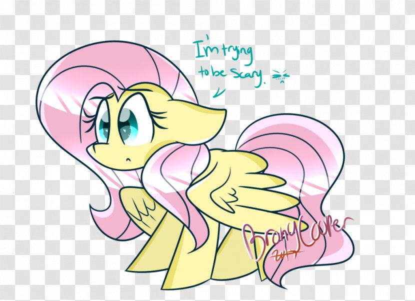 Pony Horse Line Art Clip - Cartoon - Scary Fluttershy Transparent PNG