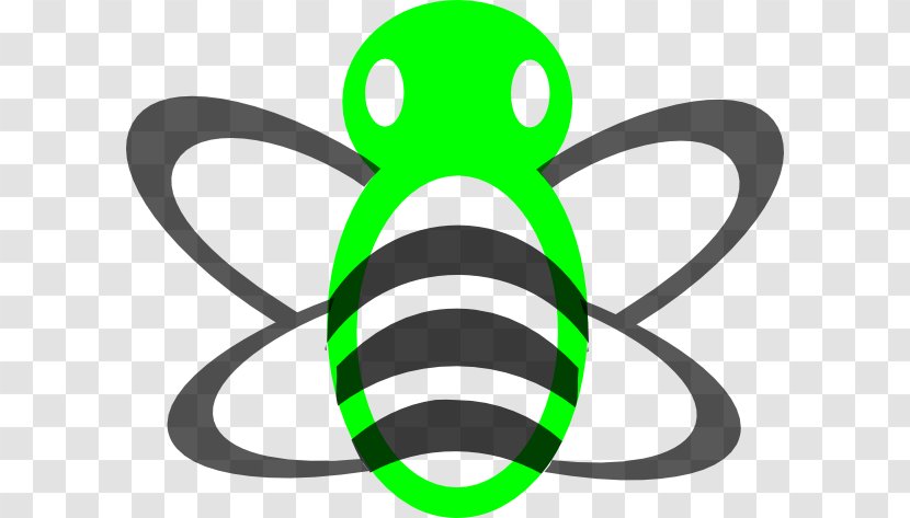 European Dark Bee Honey Animal Clip Art - Green Transparent PNG