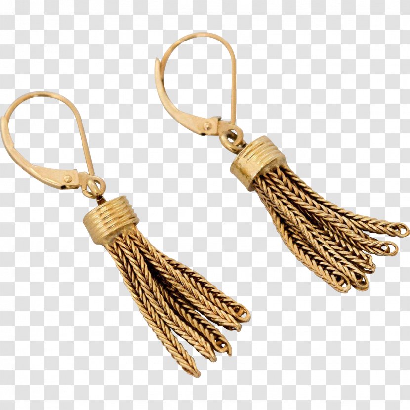 Earring Jewellery Chain Gold Tassel - Fashion Accessory Transparent PNG