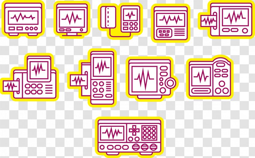 Electrocardiography Heart Rate Monitoring Icon - ECG Monitor Transparent PNG