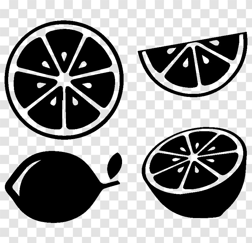 Lemon Lime Black And White - Symbol Transparent PNG