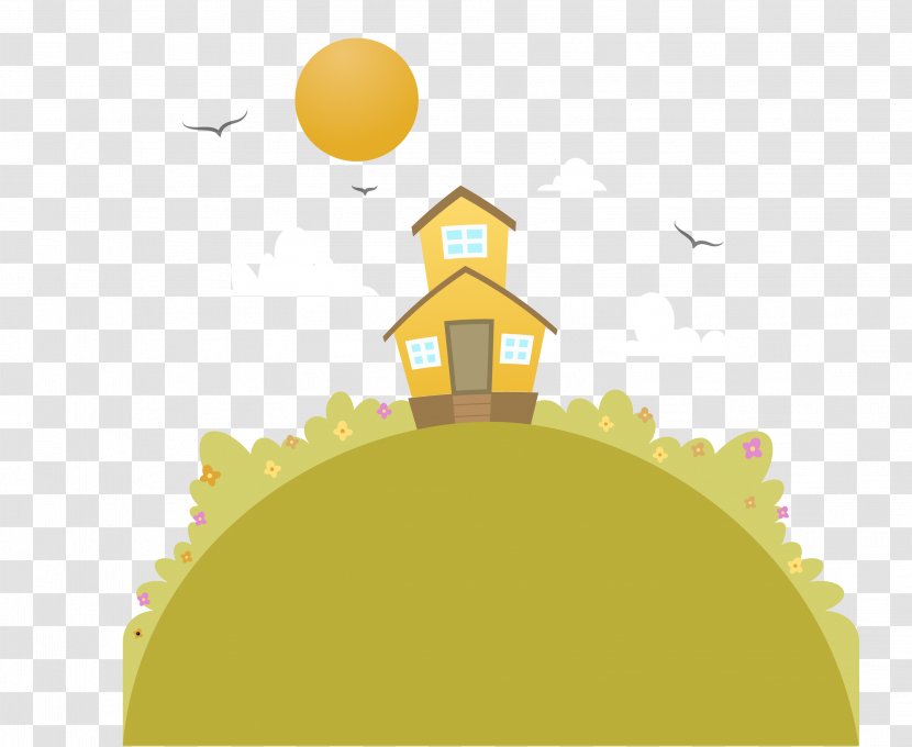 Semicircle Green House - Yellow - Cartoon Transparent PNG