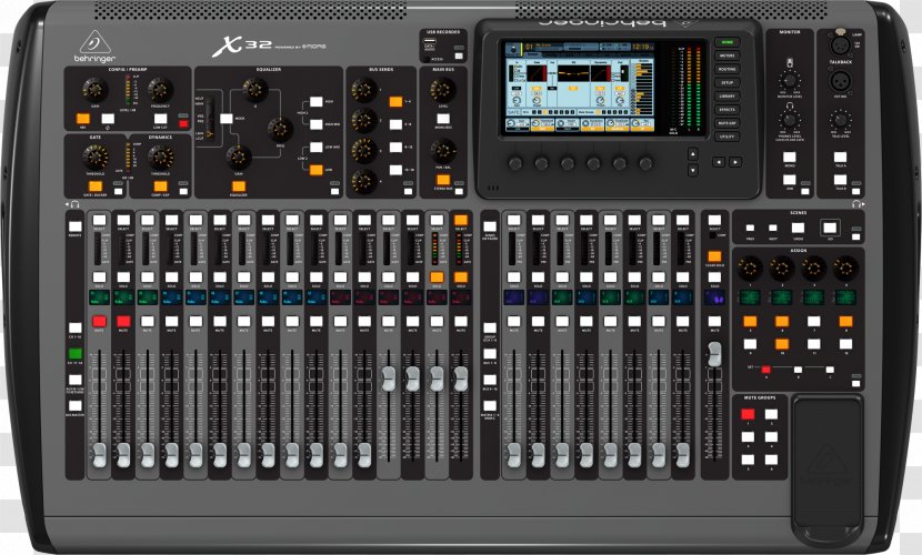 Audio Mixers Digital Mixing Console Behringer - Silhouette - Mixer Transparent PNG