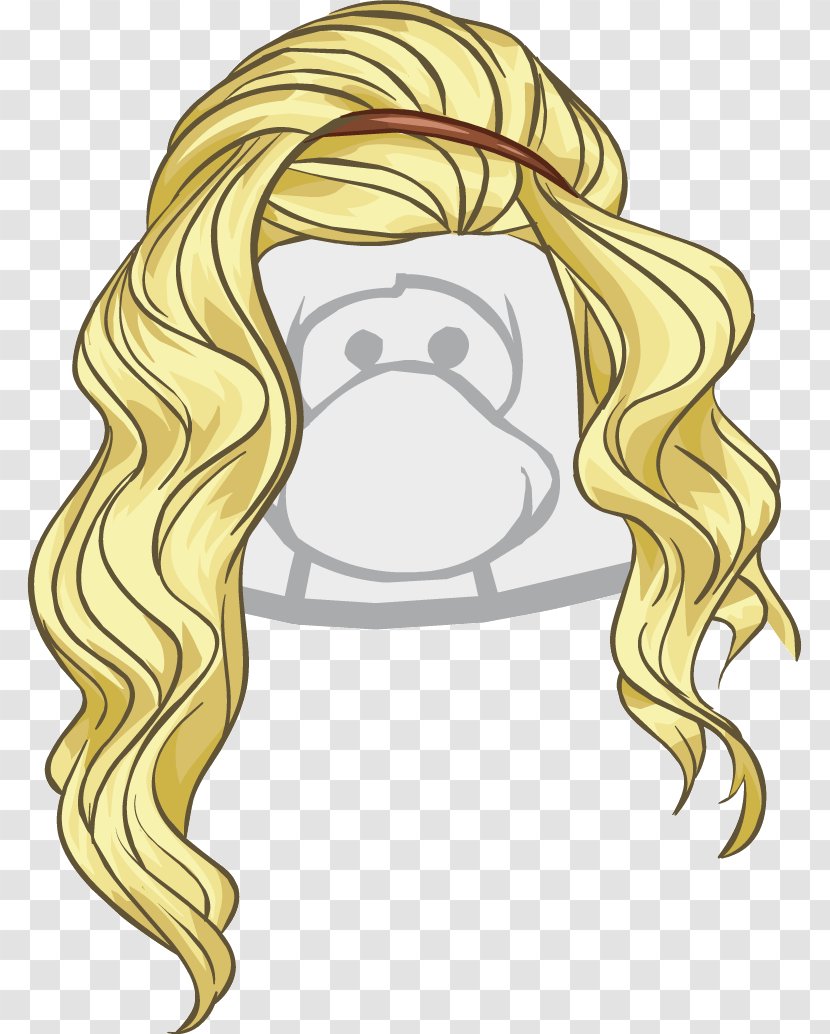 Lion Blond Club Penguin Hair Bun - Cartoon Transparent PNG