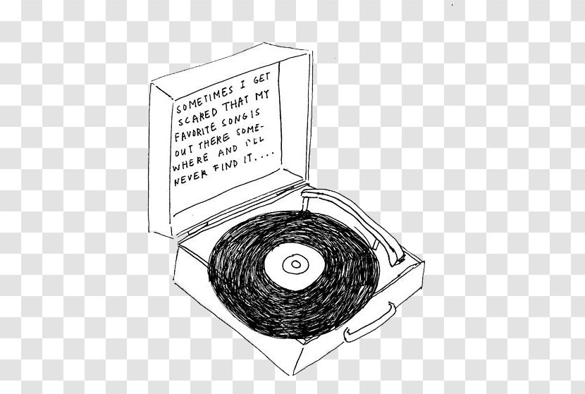 Phonograph Record Drawing Line Art Sketch - Cartoon - New Indie Transparent PNG