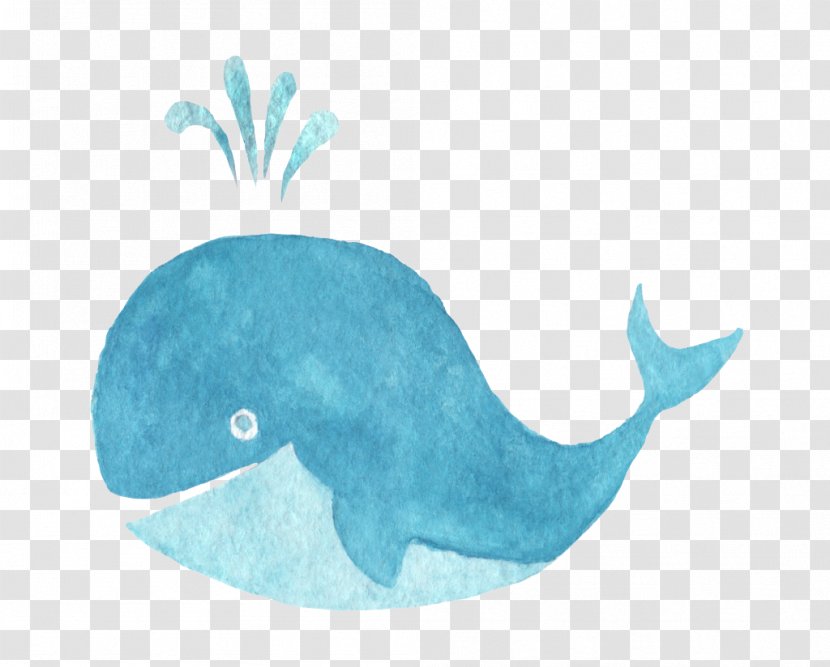 Download Dolphin Page Daccueil Icon - Whales Dolphins And Porpoises - Hand-painted Whale Transparent PNG