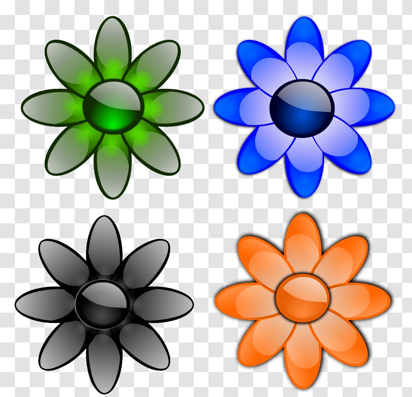 Flower Clip Art - Floral Design - Open Flowers Transparent PNG