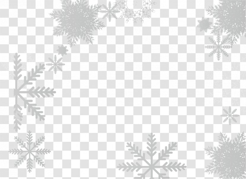 Snowflake Pattern - Monochrome Photography - Background Vector Material Aoxue Transparent PNG
