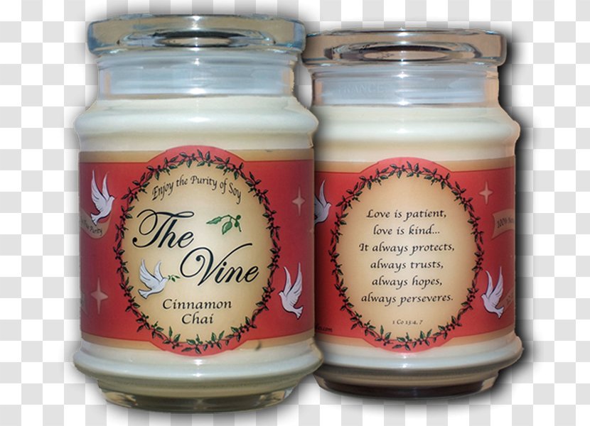 The Vine Candles Candle Jar Scented Soy Wax - Cinnamon Transparent PNG