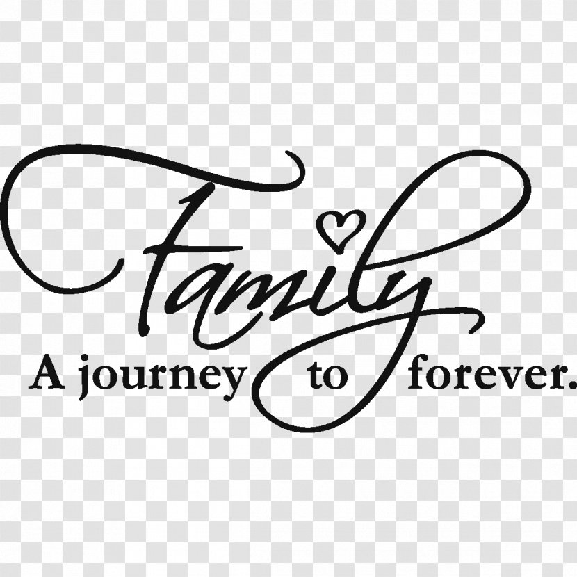 Family Wall Decal Love Sticker - Line Art - Forever Transparent PNG